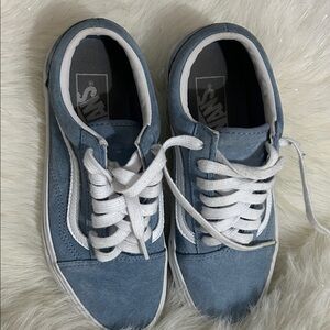 Vans Classic Denim Blue and White Sneakers